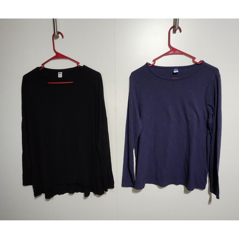 Lot of 8 Old Navy Women Shirts Med & Large Logo, Lux, Long Sleeve, Short Sleeve - Picture 11 of 16